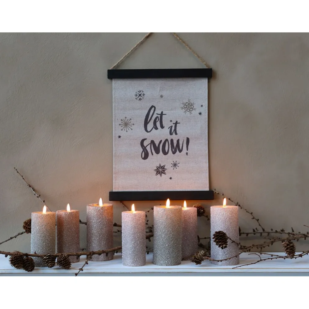 Chic Antique Leinwandbild Let It Snow