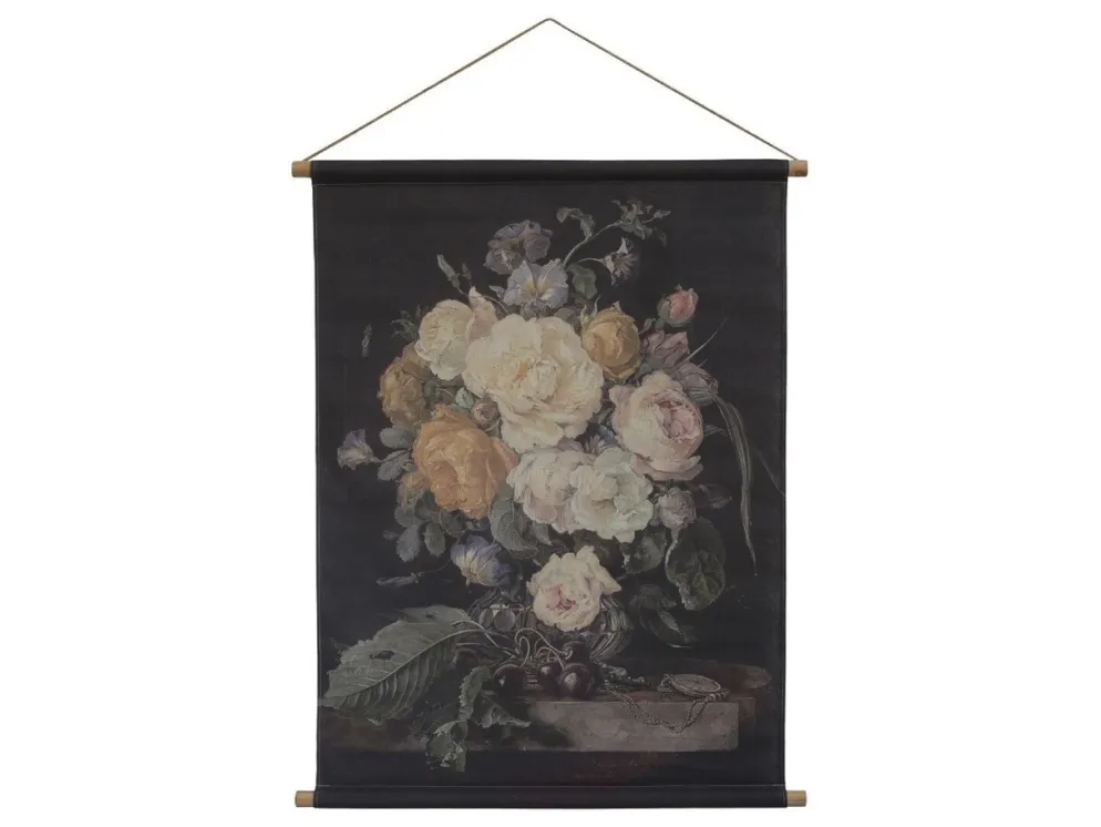 Chic Antique Leinwandbild mit Blumendruck