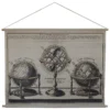 Chic Antique Leinwandbild zum Aufhängen mit Globus