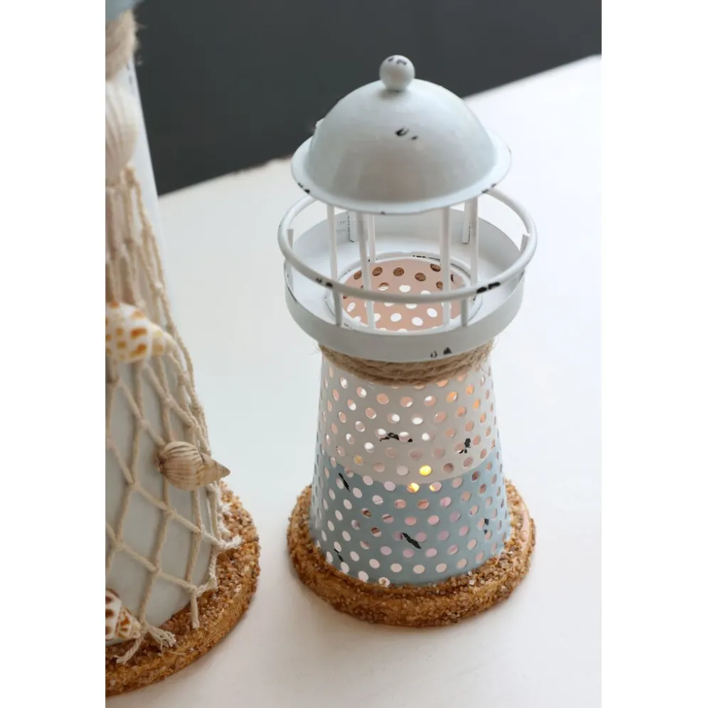 Chic Antique Leuchtturm mit LED und Timer