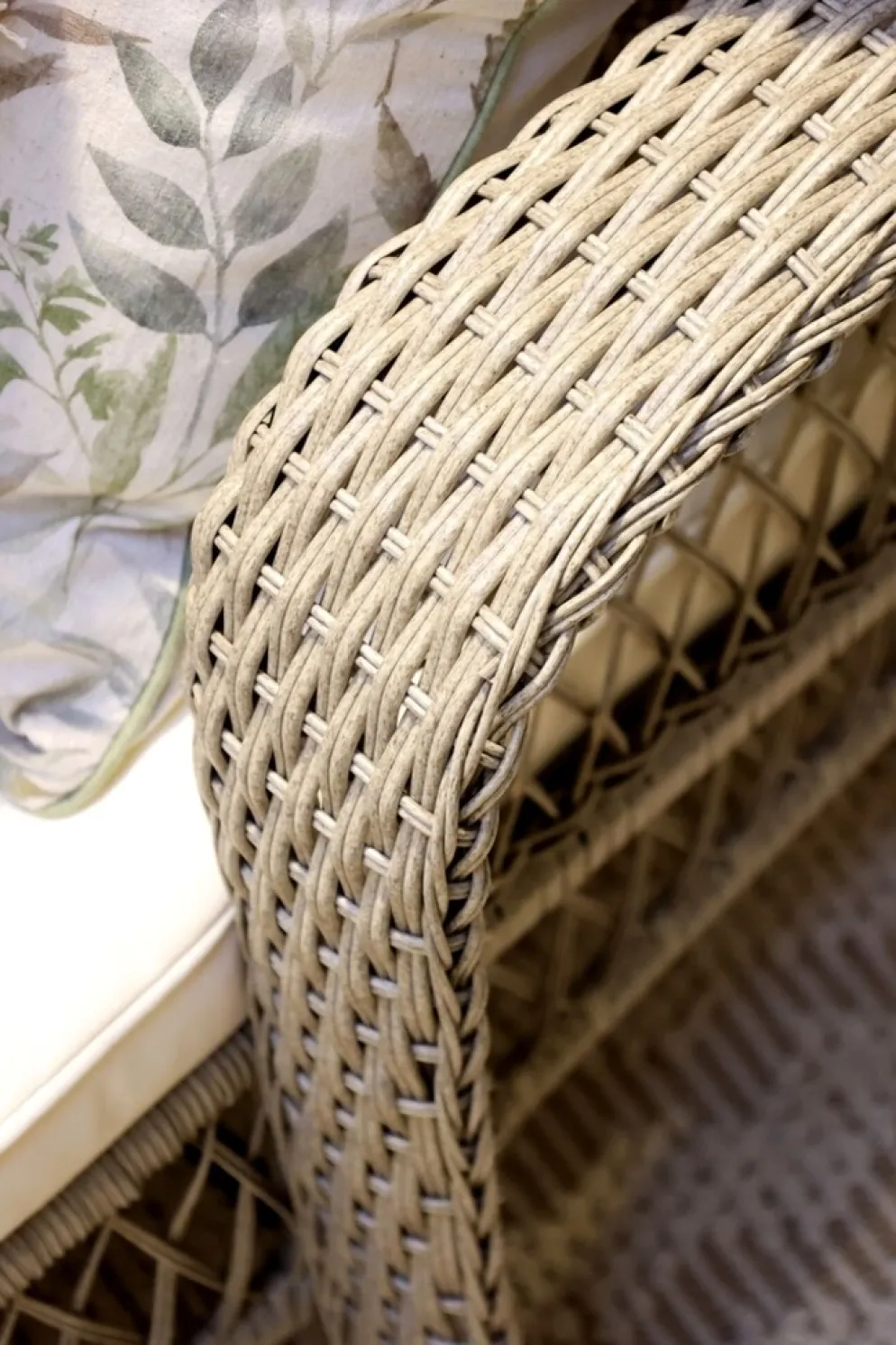 Chic Antique Liegestuhl mit Rädern – Geflochten, Landhausstil