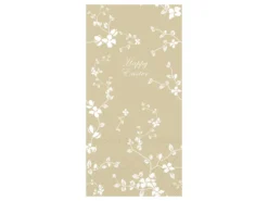 Chic Antique Längliche Serviette mit Blumen Happy Easter