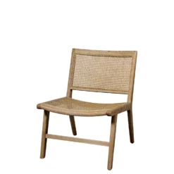 Chic Antique Loungesessel Rennes aus Rattan und Gummibaumholz