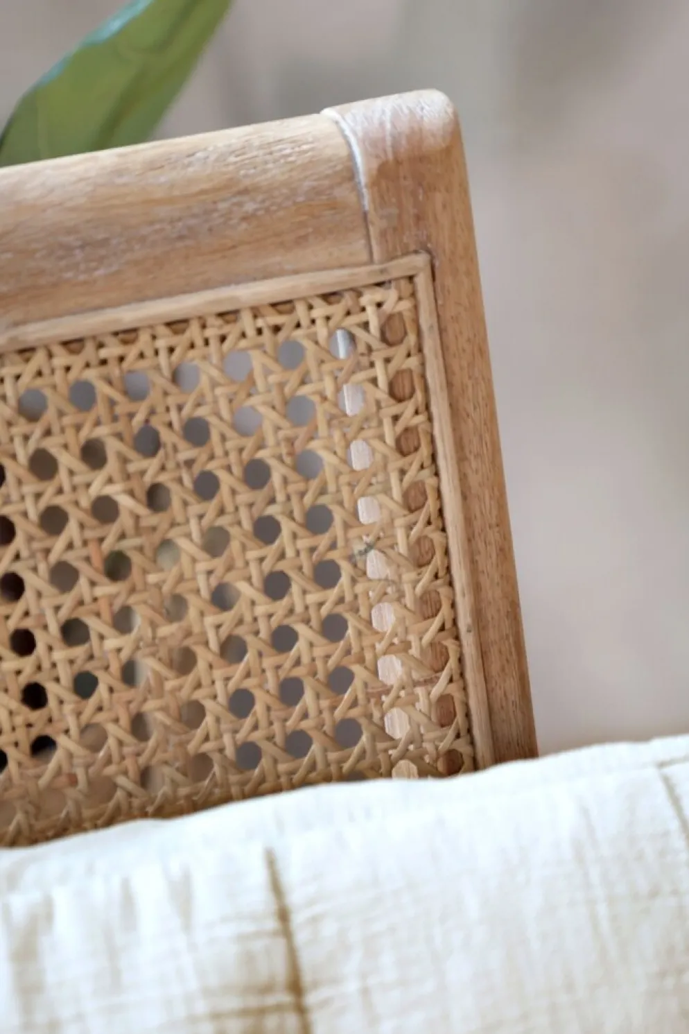 Chic Antique Loungesessel Rennes aus Rattan und Gummibaumholz