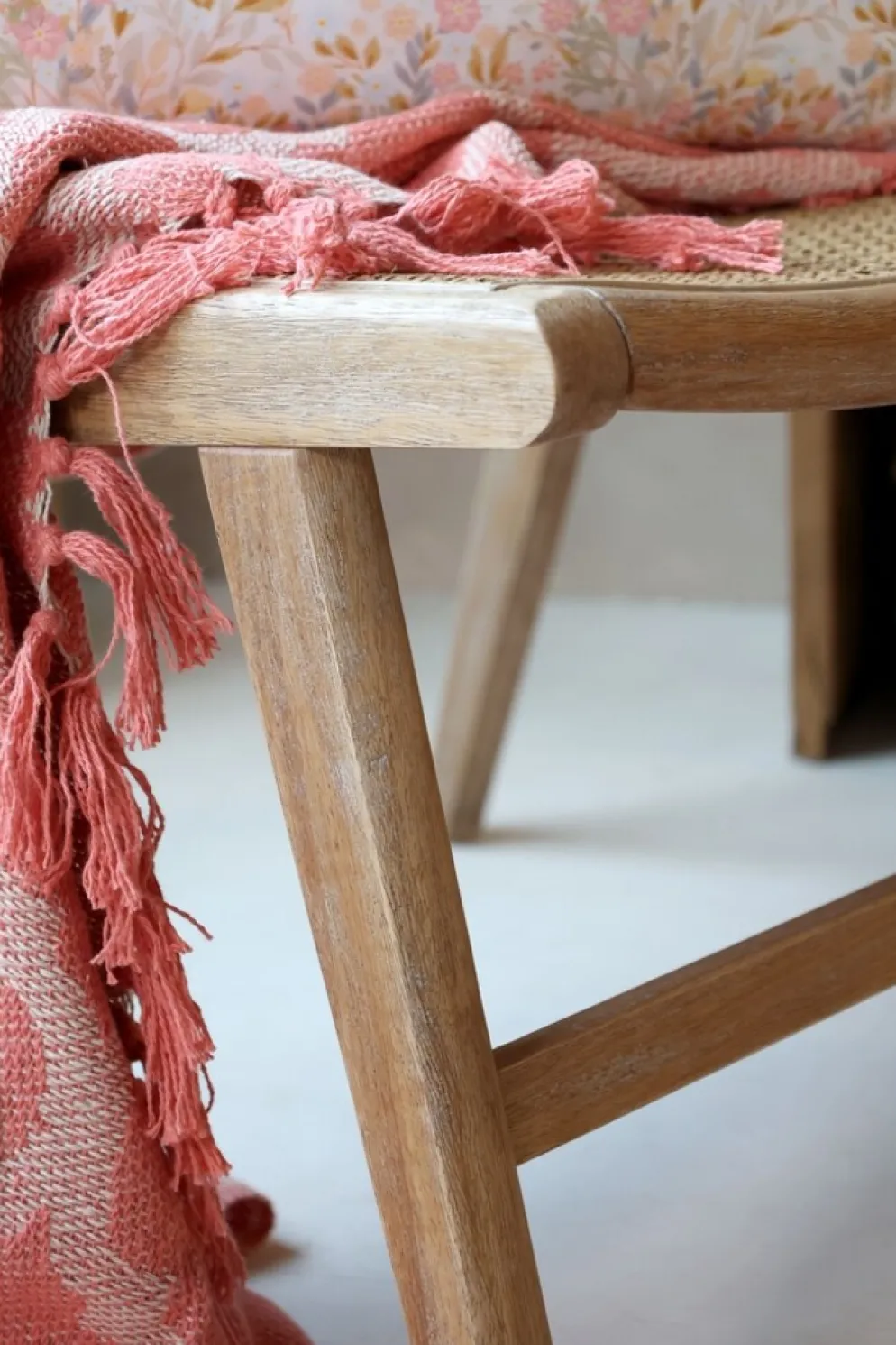 Chic Antique Loungesessel Rennes aus Rattan und Gummibaumholz