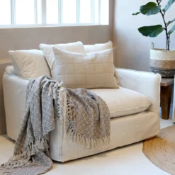 Chic Antique Malo Sessel – Französischer Landhausstil mit 3 Kissen