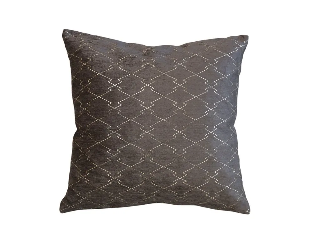 Chic Antique Moulin Kissen mit Gold Muster, mokka