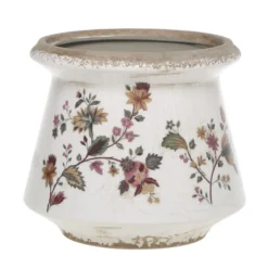 Chic Antique Nancy Blumentopf Typ 3 mit Blumenmotiv