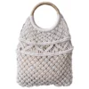 Chic Antique Netztasche gehäckelt mit Rattanhenkel