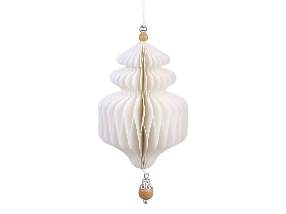 Chic Antique Ornament aus Papier mit Holzperle