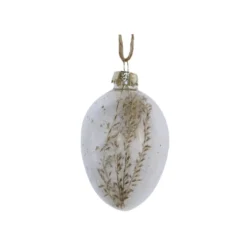 Chic Antique Osterei aus Glas mit Blumen