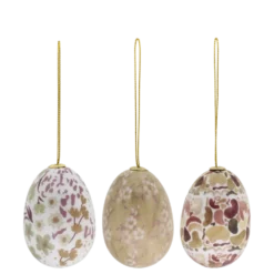 Chic Antique Ostereier Hänger mit Blumen Set (3-teilig)