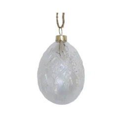 Chic Antique Osterei mit Muster aus Glas