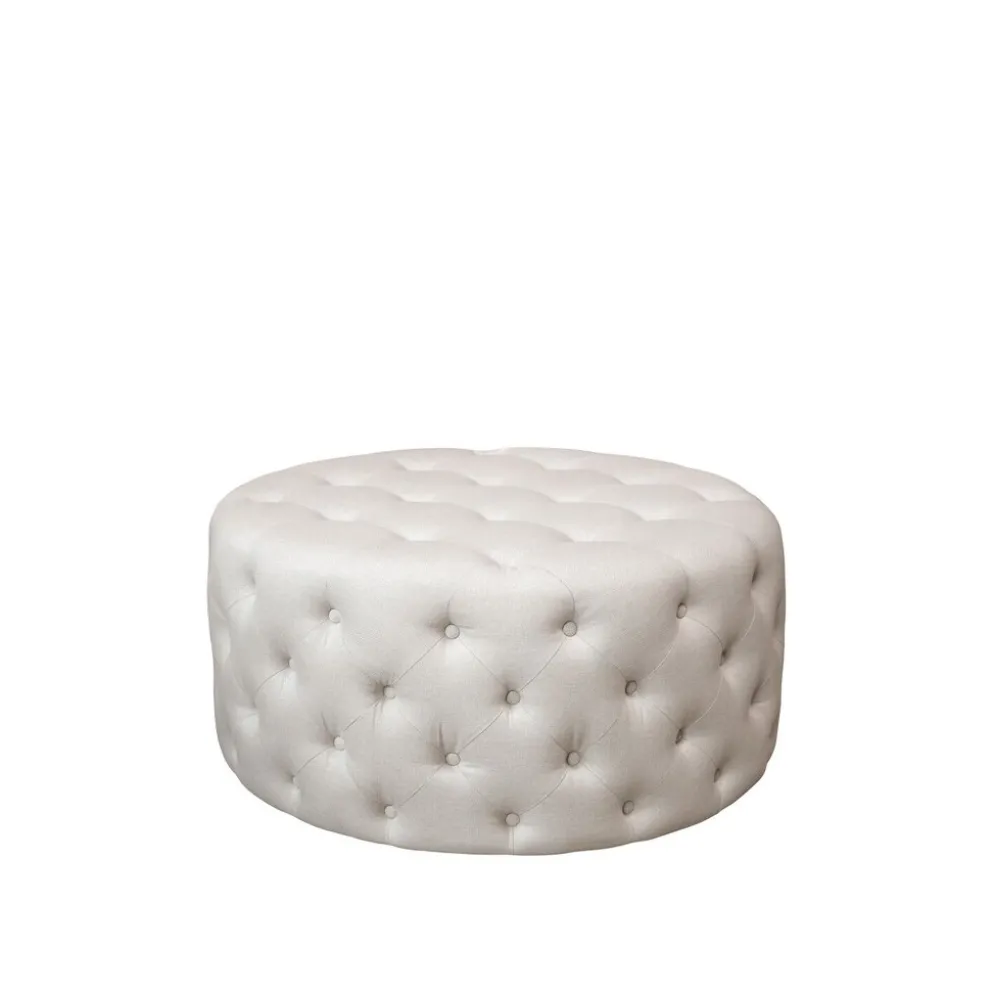 Chic Antique Pouf Malo aus Leinen