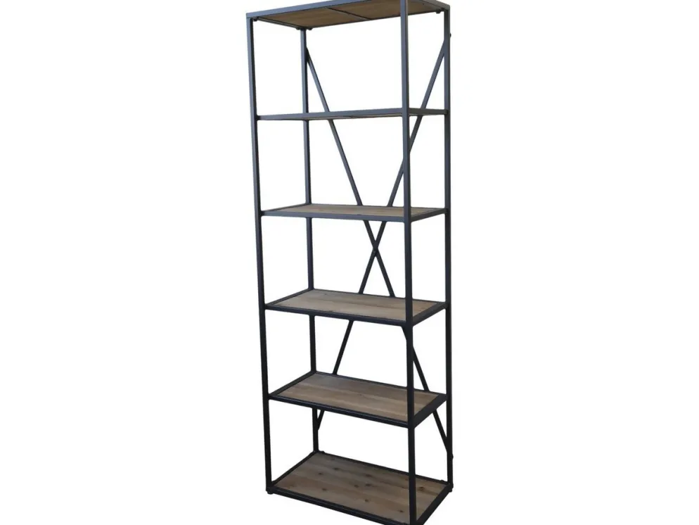Chic Antique Regal mit 5 Holzfächern