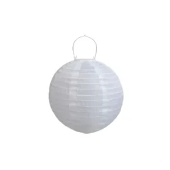 Chic Antique Reispapier Lampe mit Solarzellen