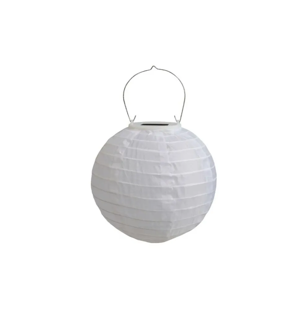 Chic Antique Reispapier Lampe mit Solarzellen