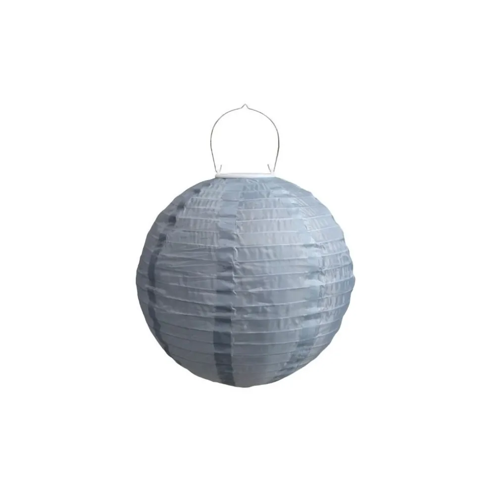 Chic Antique Reispapier Lampe mit Solarzellen