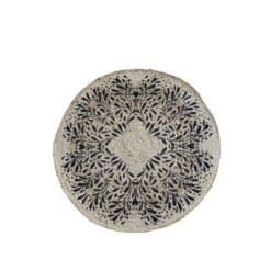Chic Antique Runder Teppich aus Jute mit Muster