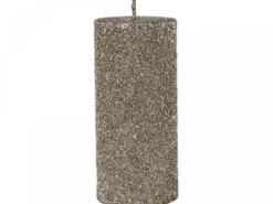Chic Antique Rustikale Stumpenkerze mit Glitzer