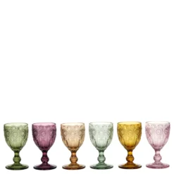 Chic Antique Saint-Émilion Weingläser mit Muster 6er