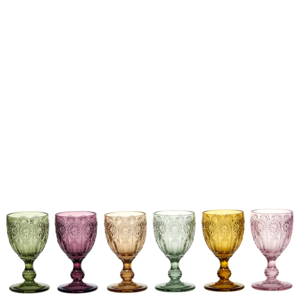 Chic Antique Saint-Émilion Weingläser mit Muster 6er