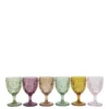 Chic Antique Saint-Émilion Weingläser mit Muster, 6 Farben