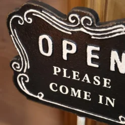 Chic Antique Schild Open