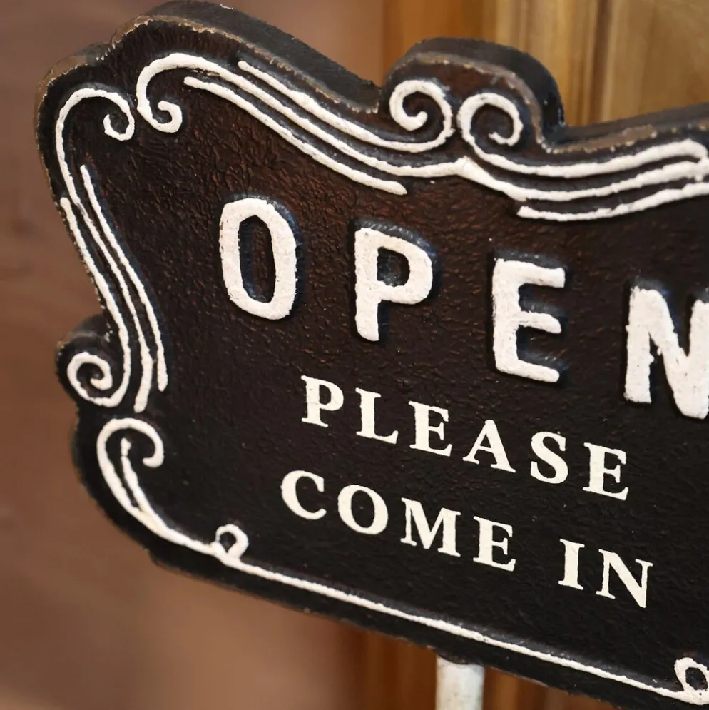 Chic Antique Schild Open