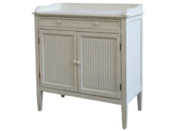 Chic Antique Schrank mit Rillen 2 Türen und 1 Schublade