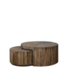 Chic Antique Sofatisch Set aus recyceltem Tannenholz
