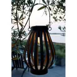 Chic Antique Solar-Laterne mit LED-Glühbirne Antique Zink