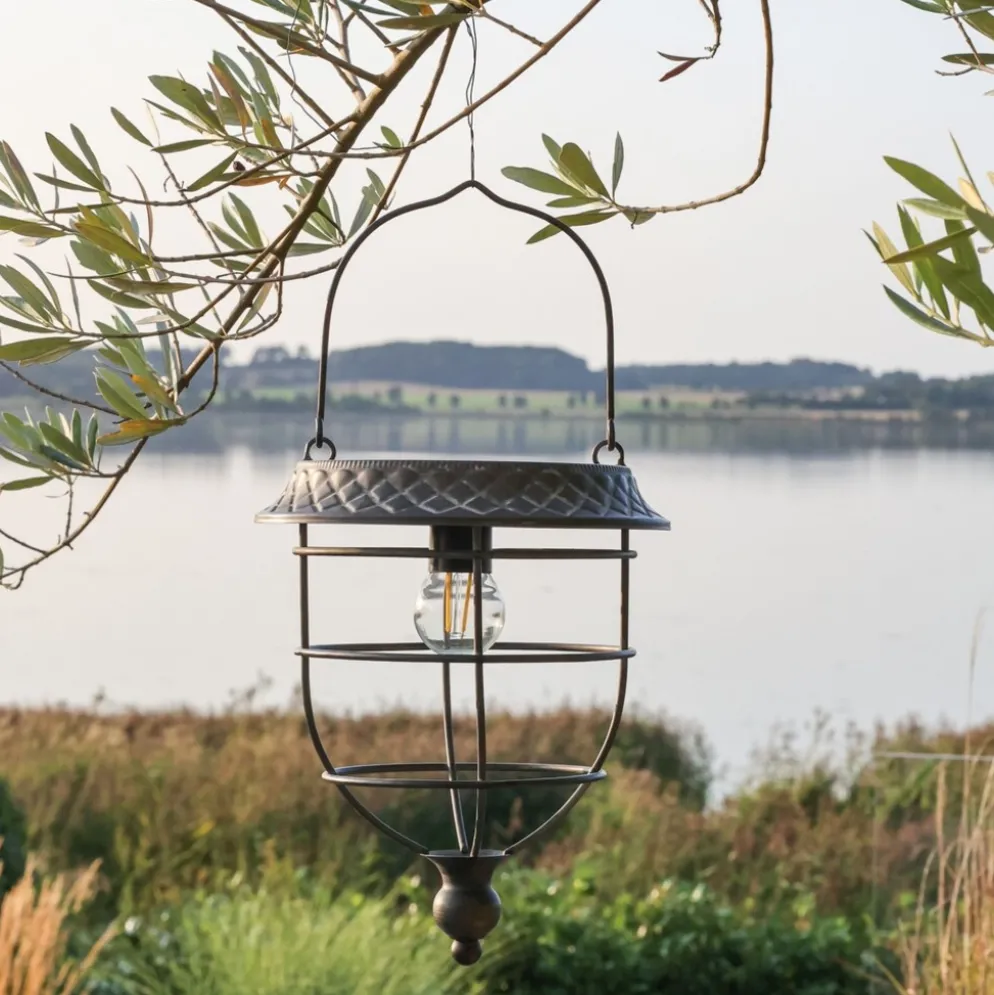 Chic Antique Solarlaterne zum Hängen – Vintage LED