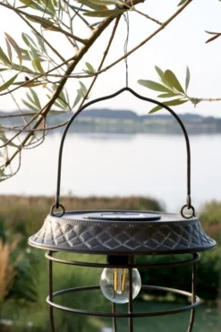 Chic Antique Solarlaterne zum Hängen – Vintage LED