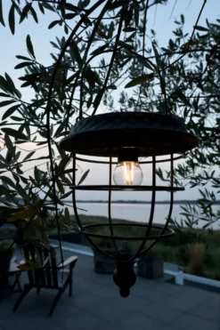 Chic Antique Solarlaterne zum Hängen – Vintage LED