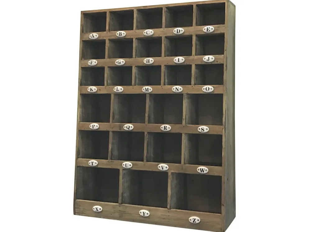 Chic Antique Sortierungs Regal mit Porzellan Nummern