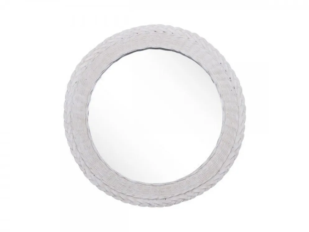 Chic Antique Spiegel mit Geflecht Kante
