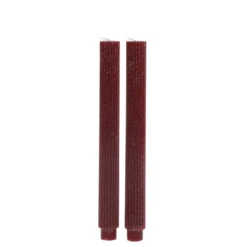 Chic Antique Stabkerze mit Rillen und Glitzer 2er-Set