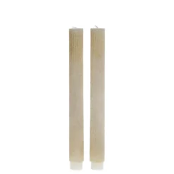 Chic Antique Stabkerze mit Rillen und Glitzer 2er-Set
