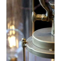 Chic Antique Stall Laterne mit LED und Timer