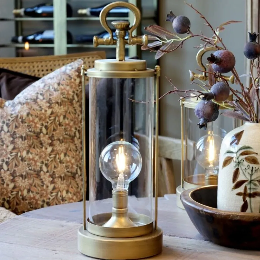 Chic Antique Stall Laterne mit LED und Timer