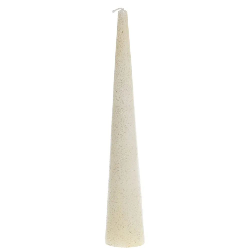 Chic Antique Stumpenkerze Kegel mit Glitzer