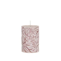Chic Antique Stumpenkerze Macon mit Blattmuster