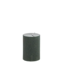 Chic Antique Stumpenkerze mit Rillen und Glitzer