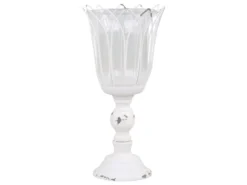 Chic Antique Teelichthalter auf Fuß mit Glas