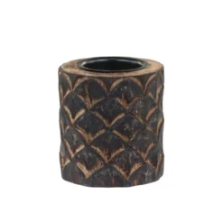 Chic Antique Teelichthalter Mangoholz mit Muster