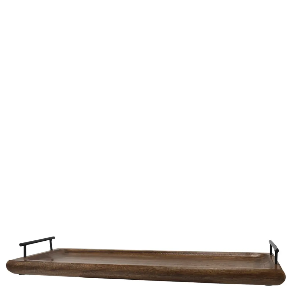 Chic Antique Tours Servier Tablett in Holz mit Henkel