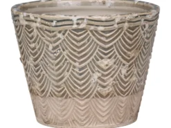 Chic Antique Valence Übertopf mit Blattmuster