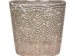 Chic Antique Valence Übertopf mit Blattmuster