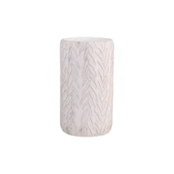 Chic Antique Vase aus Zement mit Blattmuster